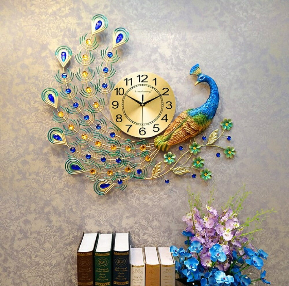 壁掛け時計 青と金色 花柄装飾　ドイツ製 壁掛け時計 | 【公式】AiOオンラインストア | 金運 開運