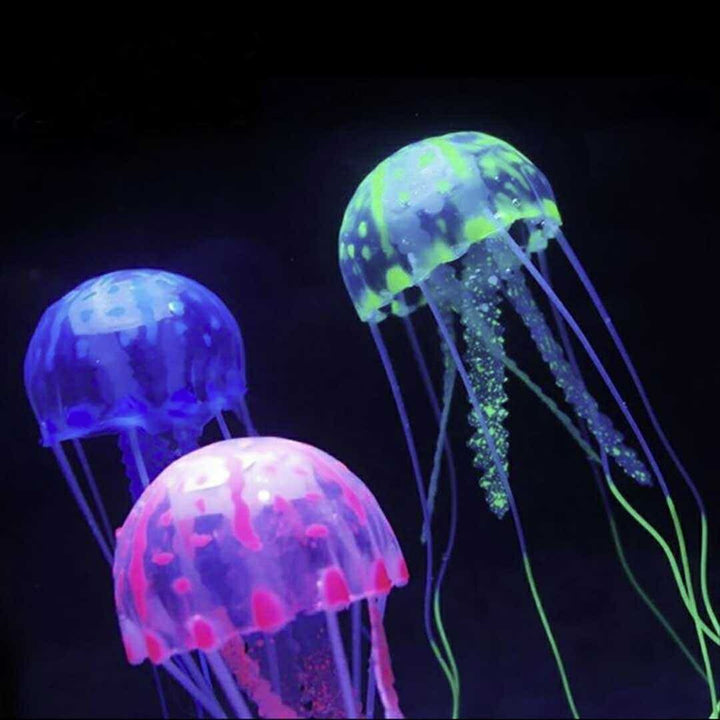 ペットグッズ | 光るシリコン製人工クラゲ インテリア水槽オブジェ