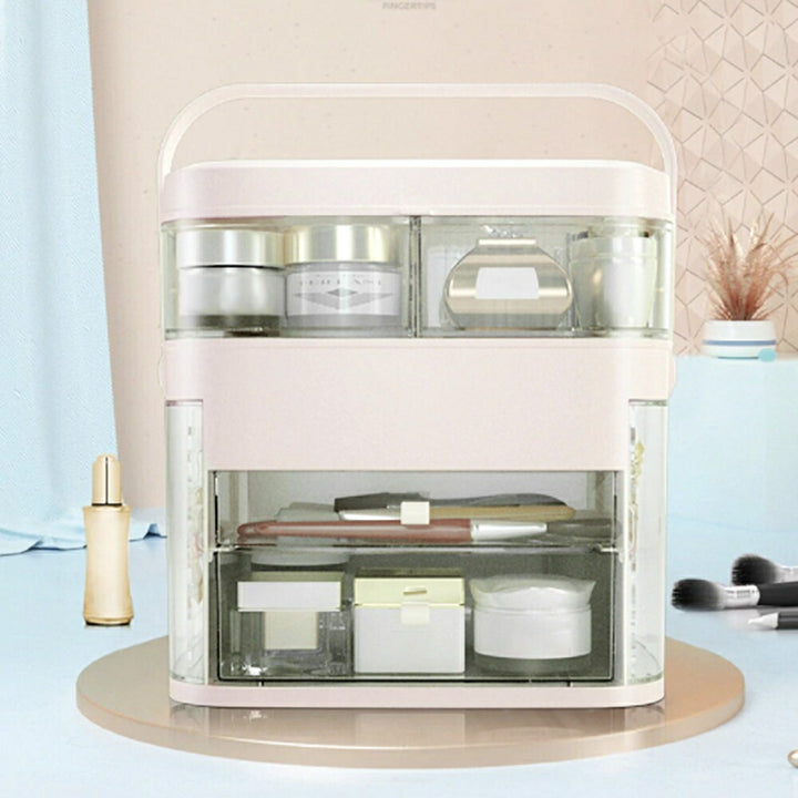 コスメティック | LEDミラー付き大容量メイクボックス