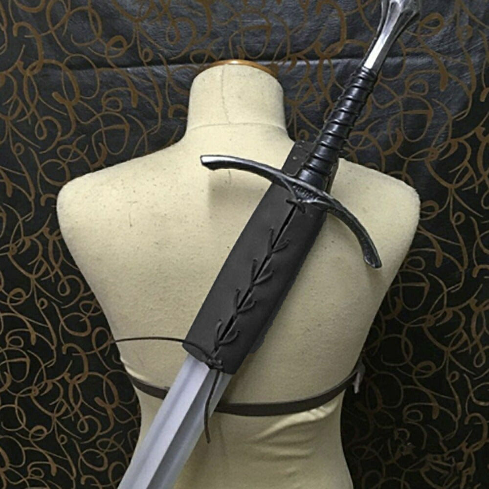 男性ファッション その他 | ブラックPUレザー製調整可能ソードベルト（コスプレ・演劇用）