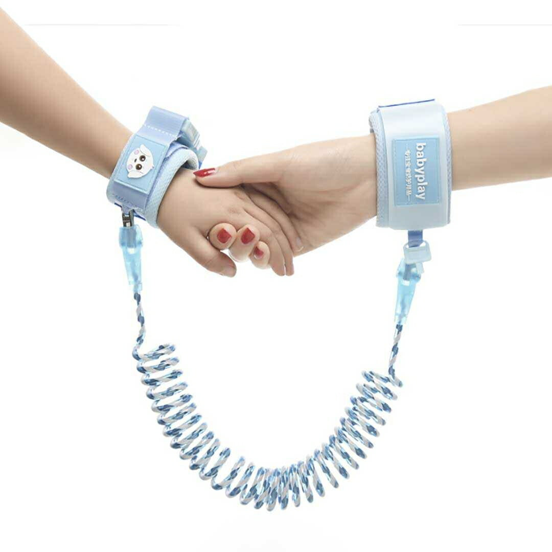 赤ちゃん用品 | ブルー子供用安全リストバンド - 迷子防止・伸縮式