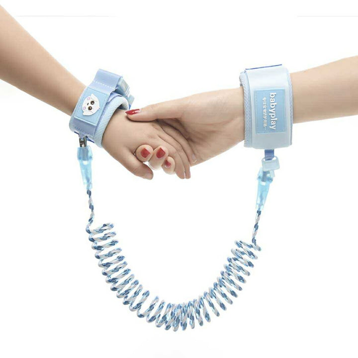 赤ちゃん用品 | ブルー子供用安全リストバンド - 迷子防止・伸縮式
