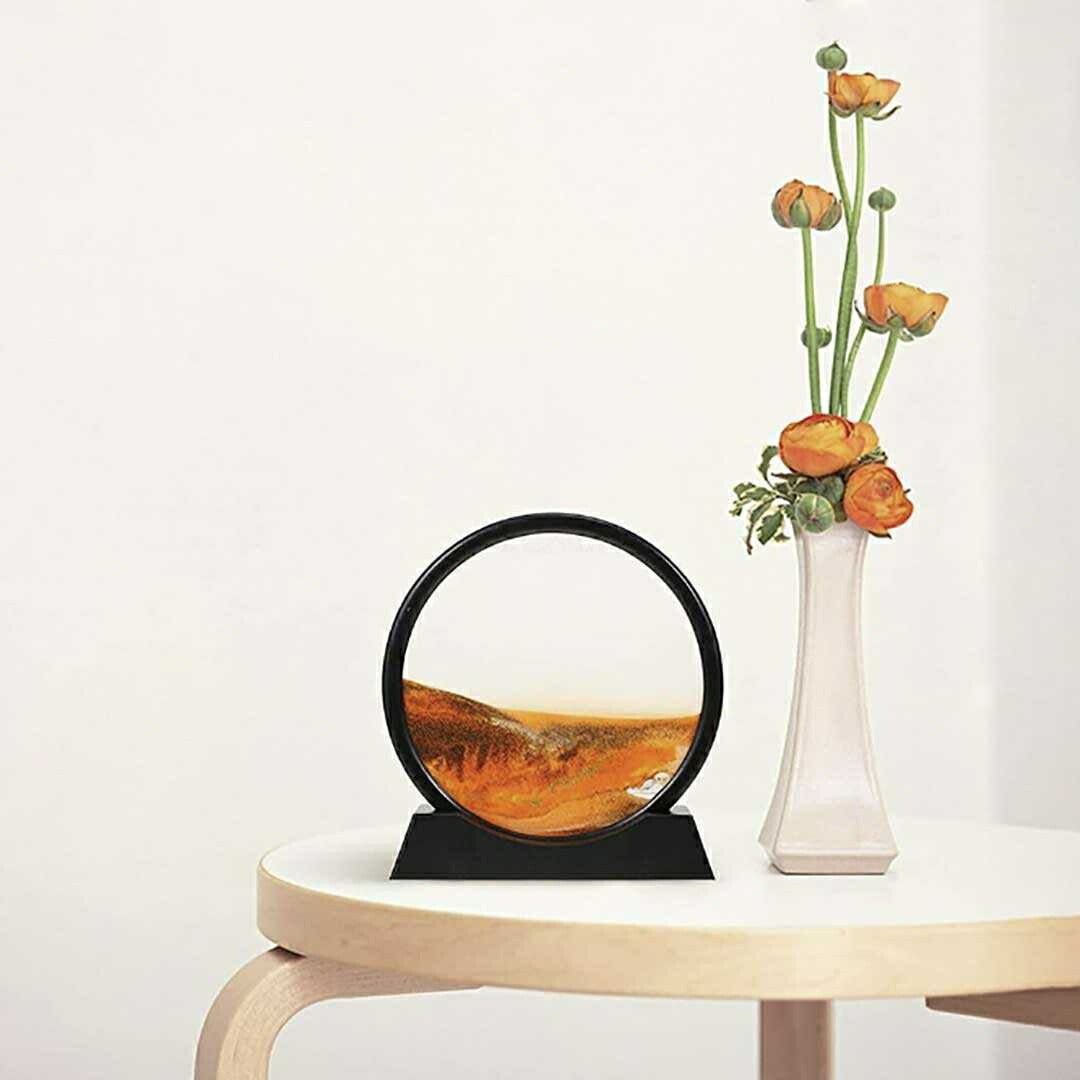 インテリア オブジェ | オレンジorブルー サンドピクチャー 置物 - モダン北欧デザイン