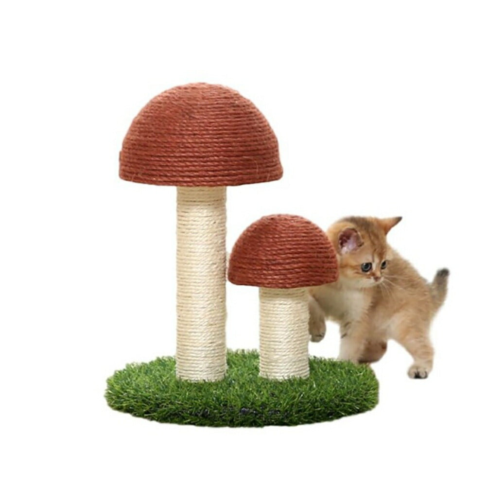 ペットグッズ | きのこ型キャットタワー 爪とぎ＆遊具 サイザル麻仕様