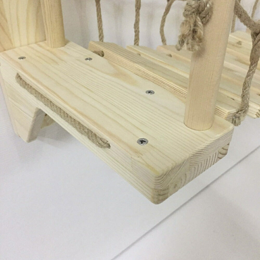 ペットグッズ | 猫用壁付けはしごと吊り橋セット