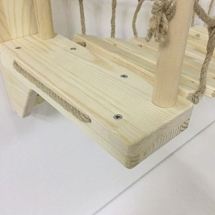 ペットグッズ | 猫用壁付けはしごと吊り橋セット