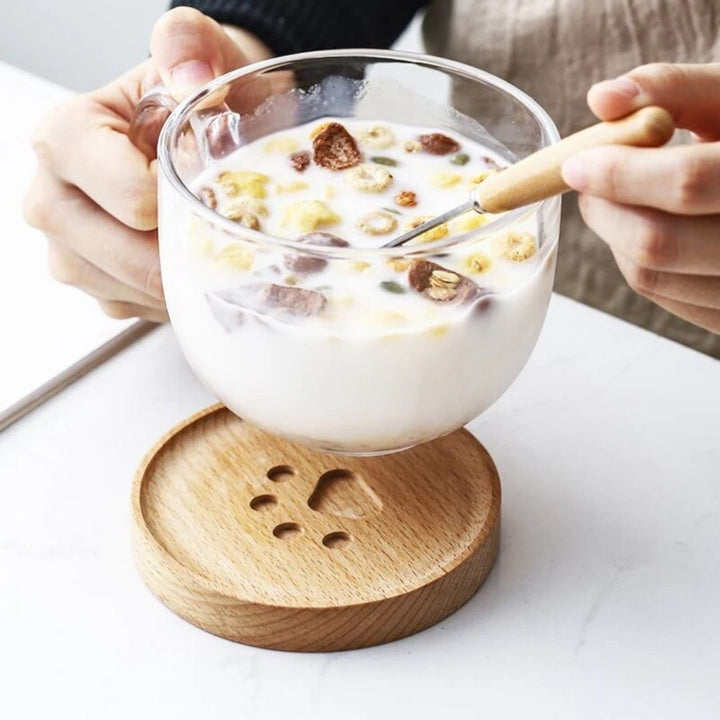 雑貨 その他 | 猫の肉球デザイン木製コースター - 北欧風シンプルアート