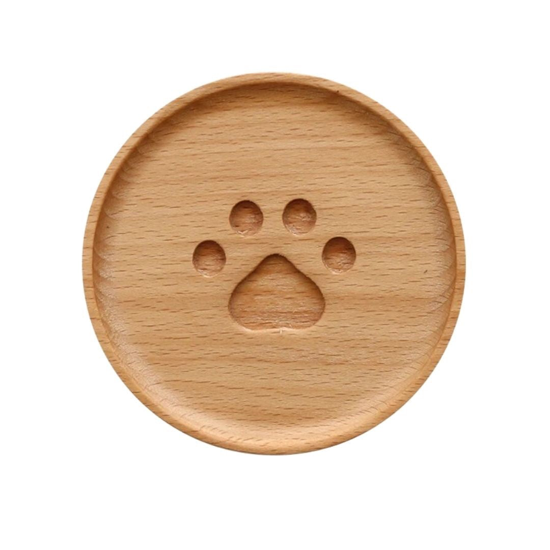 雑貨 その他 | 猫の肉球デザイン木製コースター - 北欧風シンプルアート