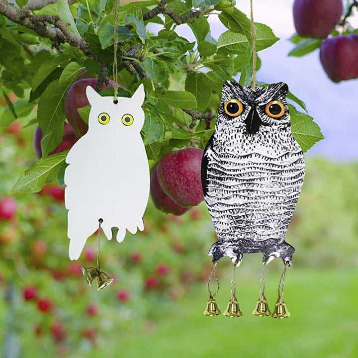 虫よけ 鳥よけ | フクロウ型鳥よけ 2個セット - ベランダ・畑用