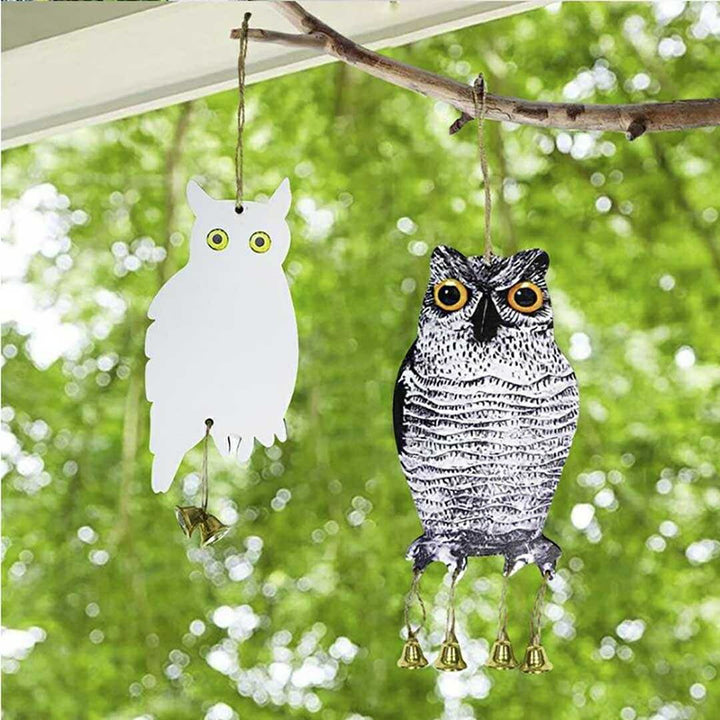 虫よけ 鳥よけ | フクロウ型反射板付き鳥よけ - ベランダ・家庭菜園用