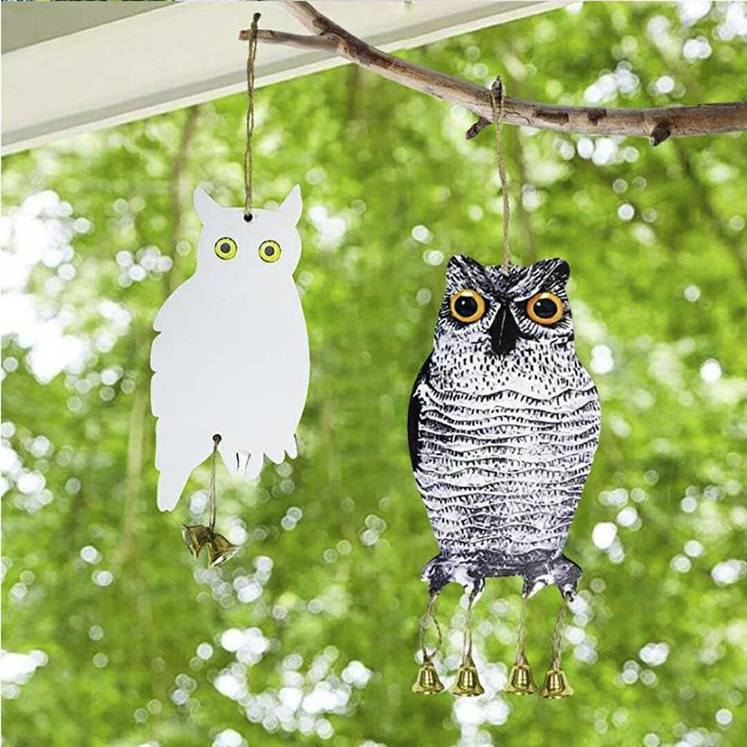 虫よけ 鳥よけ | フクロウ型鳥よけ 2個セット - ベランダ・畑用