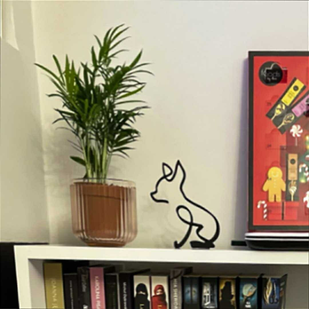 インテリア オブジェ | アイアン製一筆書き猫or犬のインテリアオブジェ