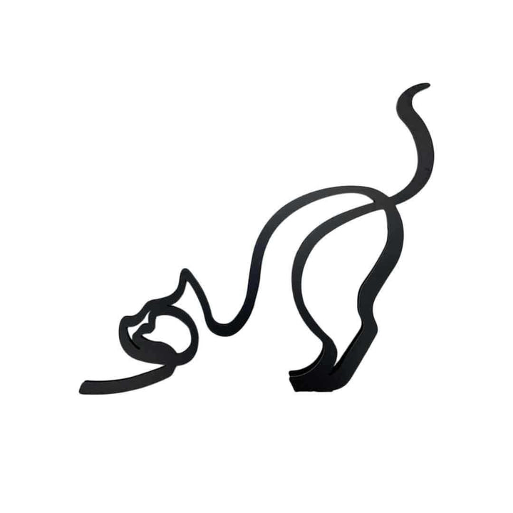 インテリア オブジェ | アイアン製一筆書き猫or犬のインテリアオブジェ