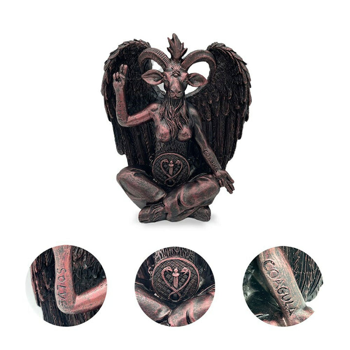 インテリア オブジェ | バフォメット座禅置物 - アンティーク風モダンインテリア