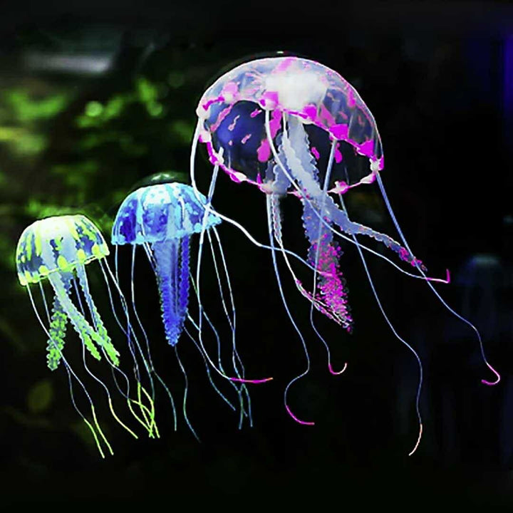 ペットグッズ | 光るシリコン製人工クラゲ インテリア水槽オブジェ