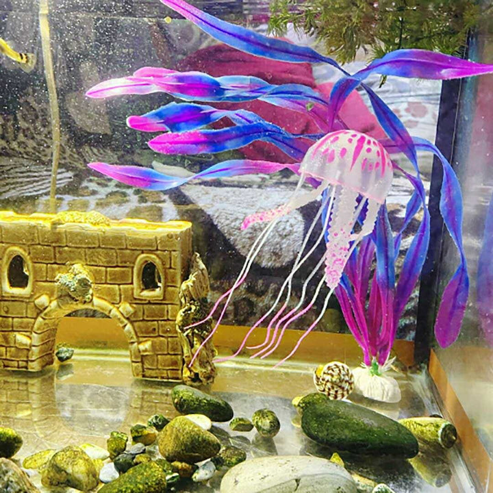 ペットグッズ | 光るシリコン製人工クラゲ インテリア水槽オブジェ