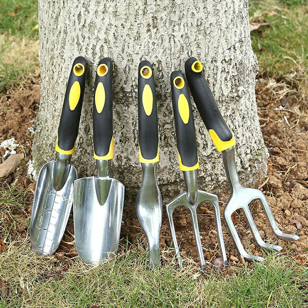 アウトドア用品 その他 | イエロー5点ガーデニングセット（スコップ・熊手・草ぬき）