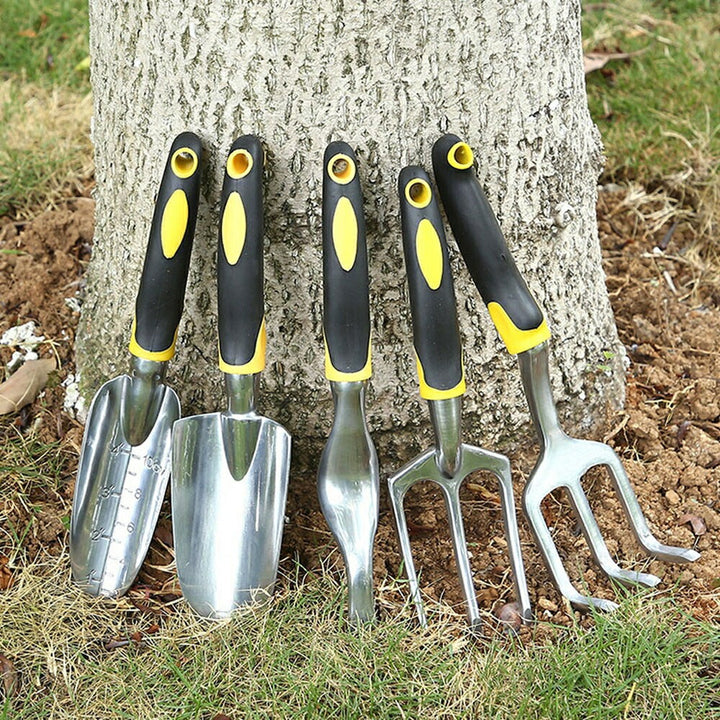 アウトドア用品 その他 | イエロー5点ガーデニングセット（スコップ・熊手・草ぬき）