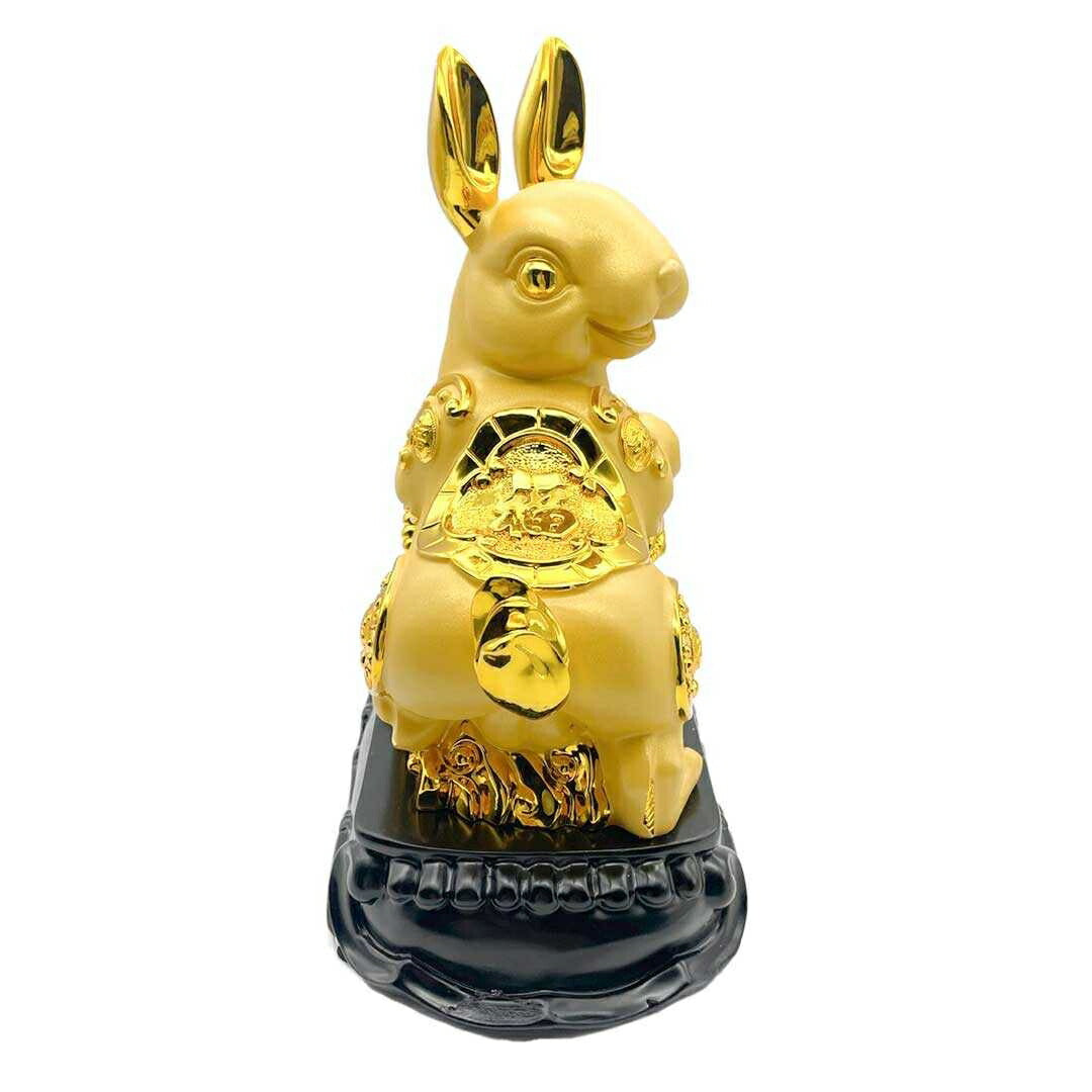 風水 インテリア | ゴールドうさぎの置物 - 干支卯年向けインテリア
