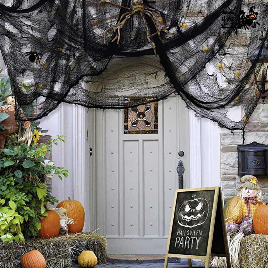 イベントグッズ | ハロウィン・クリスマス兼用 レースカーテン 飾り付けセット