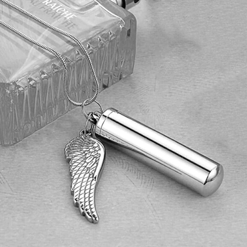 ネックレス | 遺骨カプセルネックレス「天使の羽根」ペット供養用