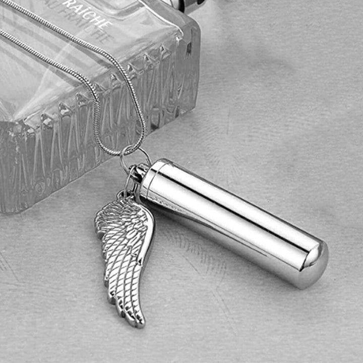 ネックレス | 遺骨カプセルネックレス「天使の羽根」ペット供養用