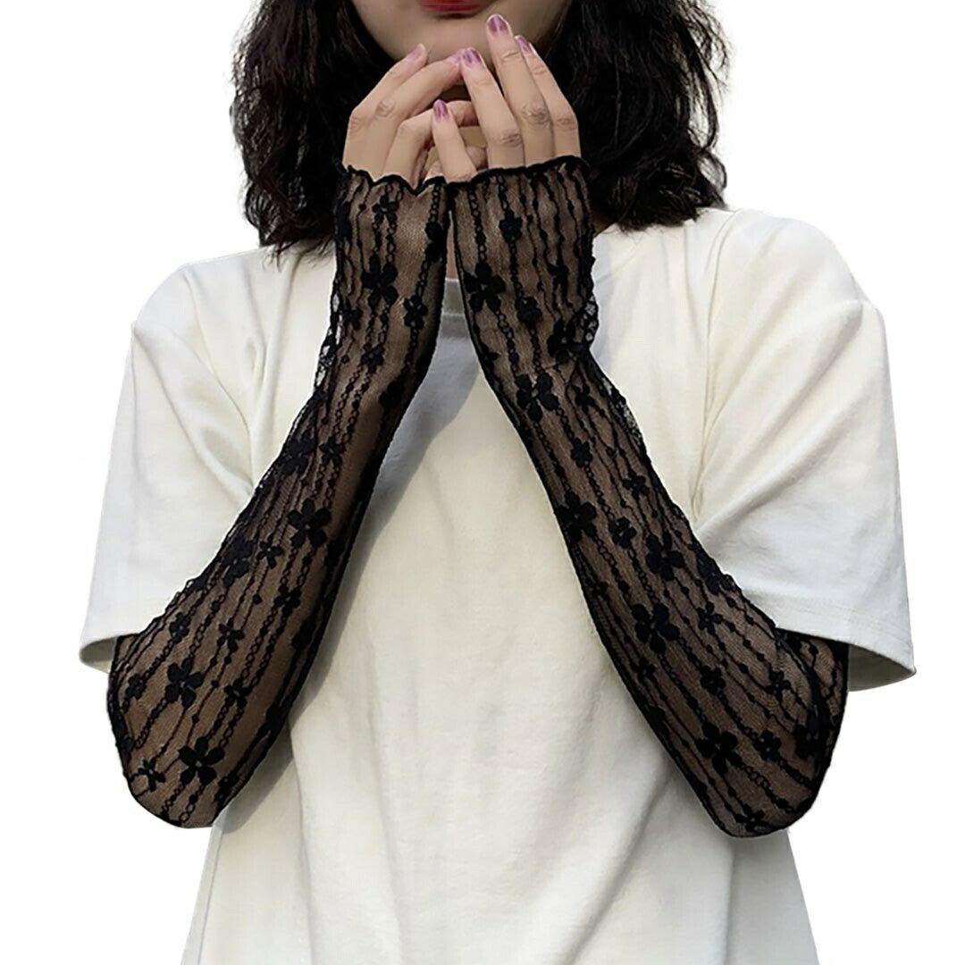 小物 その他 | レース花柄アームカバー UVカット指なしタイプ