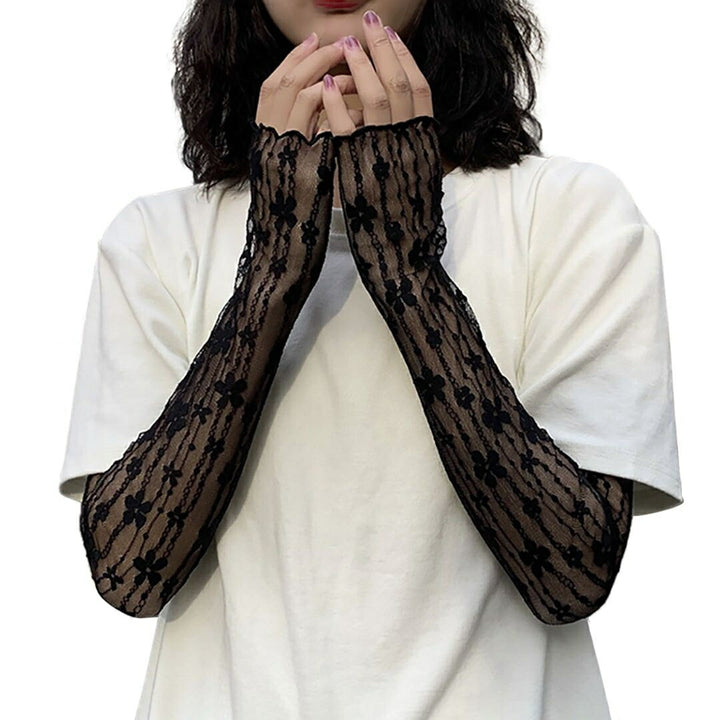 小物 その他 | レース花柄アームカバー UVカット指なしタイプ