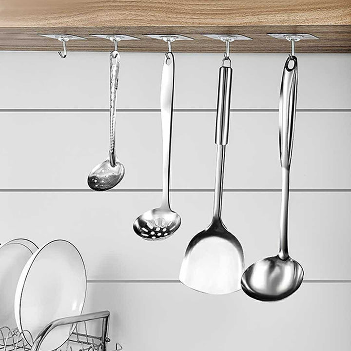 インテリア雑貨 その他 | 透明クローバーハンガーフック2個セット - 強力粘着、賃貸でも安心