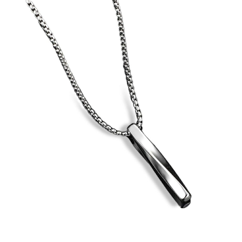 ネックレス | シンプルねじれバーネックレス ユニセックス