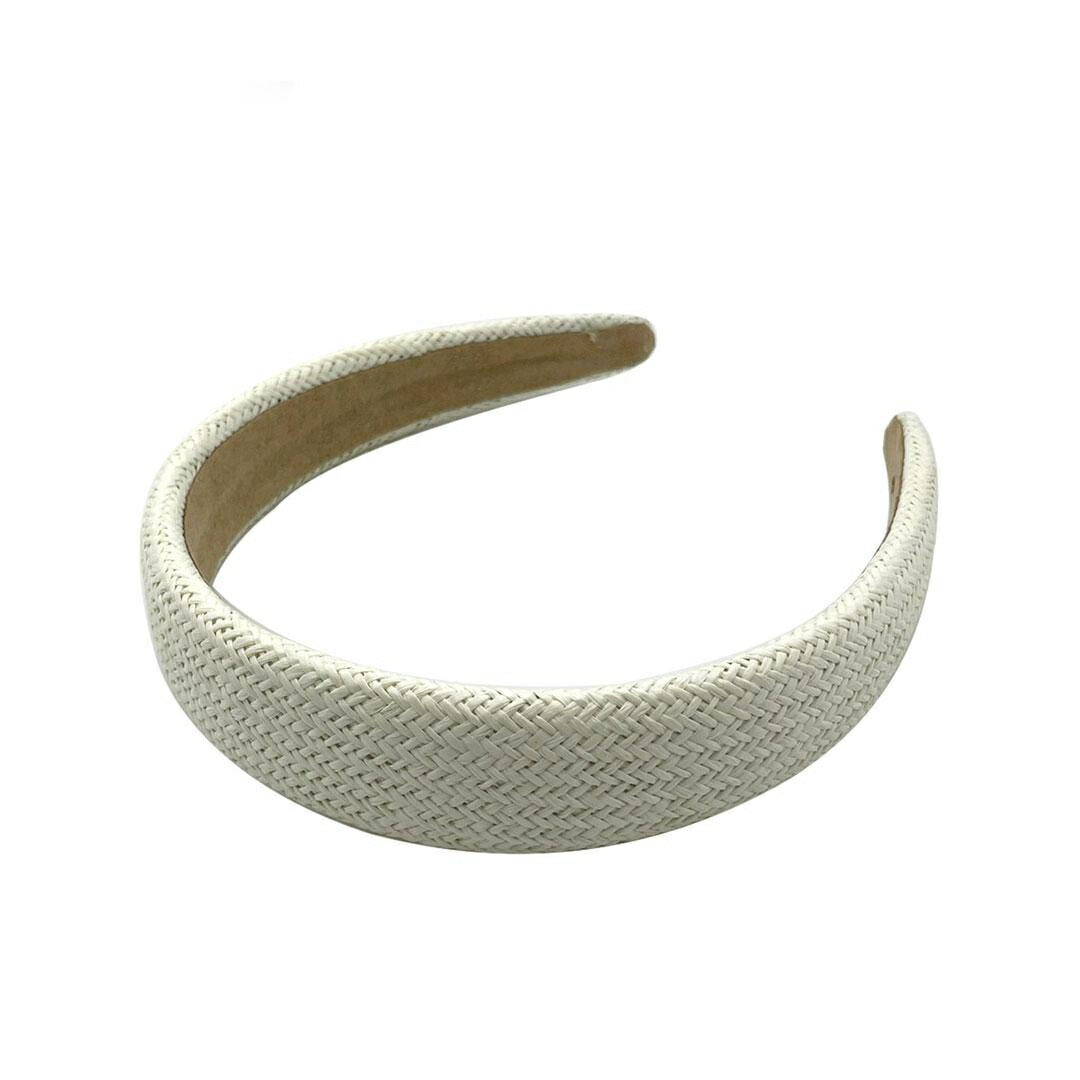 小物 その他 | ラフィアカチューシャ ホワイト/ブラウン 夏リゾート向け レディース