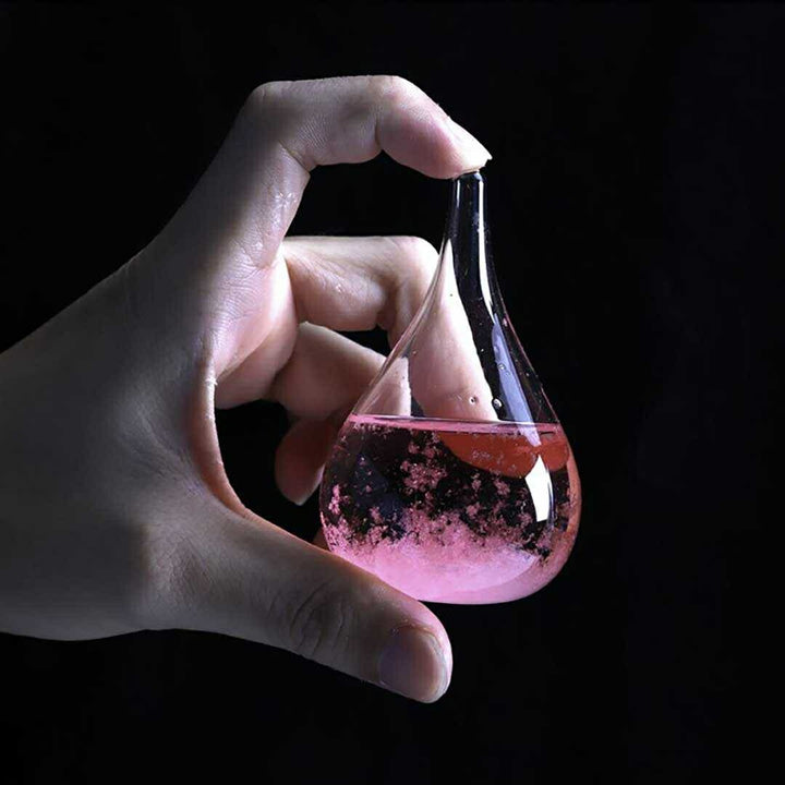 インテリア オブジェ | ストームグラス しずく型 天気予測 置物 - クリア/ピンク/ブルー/パープル