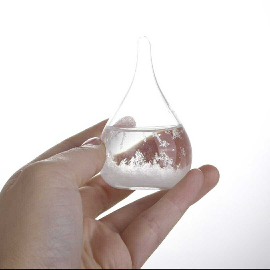 インテリア オブジェ | ストームグラス しずく型 天気予測 置物 - クリア/ピンク/ブルー/パープル