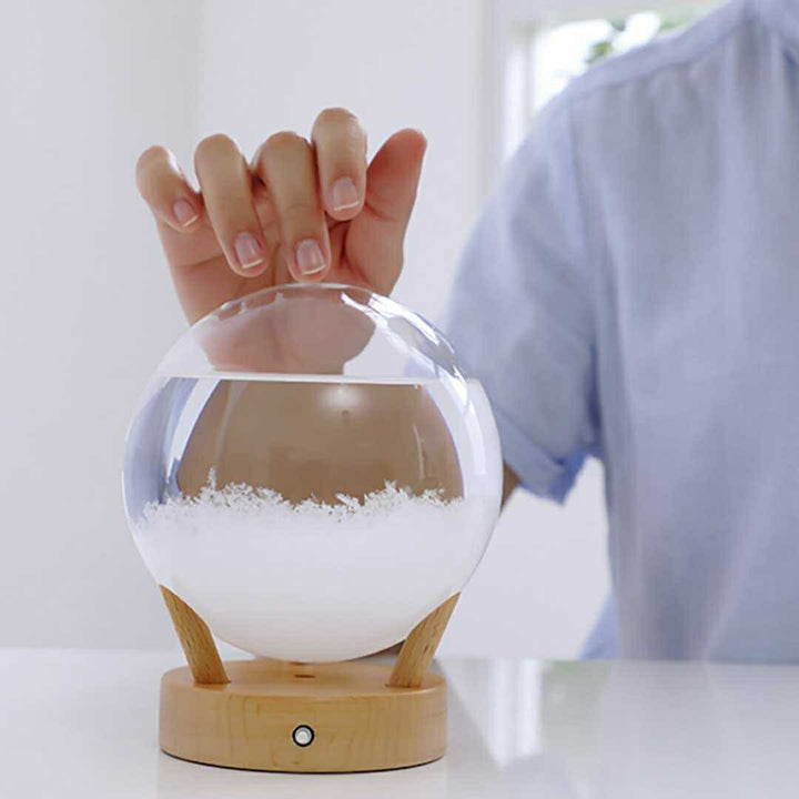 インテリア オブジェ | 北欧風 LED付きストームグラス 球体デザイン