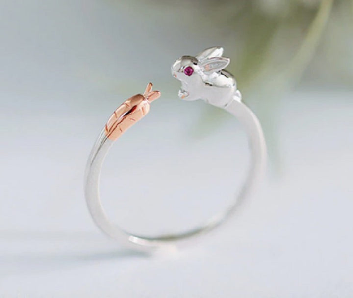 リング | ウサギモチーフ ニンジンデザインリング - アニマルコレクション