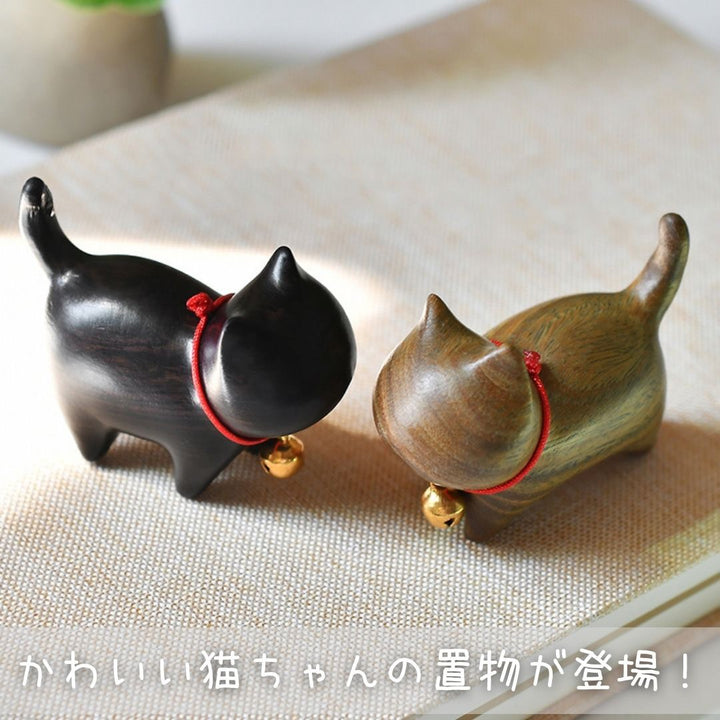 インテリア オブジェ | 木製ラッキーキャット置物 - おしゃれなインテリア・ギフト