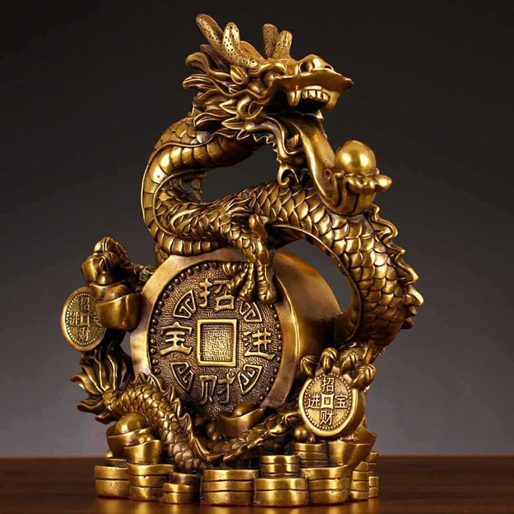 風水 インテリア | 開運金龍 特大風水置物 - 玄関用ドラゴンインテリア