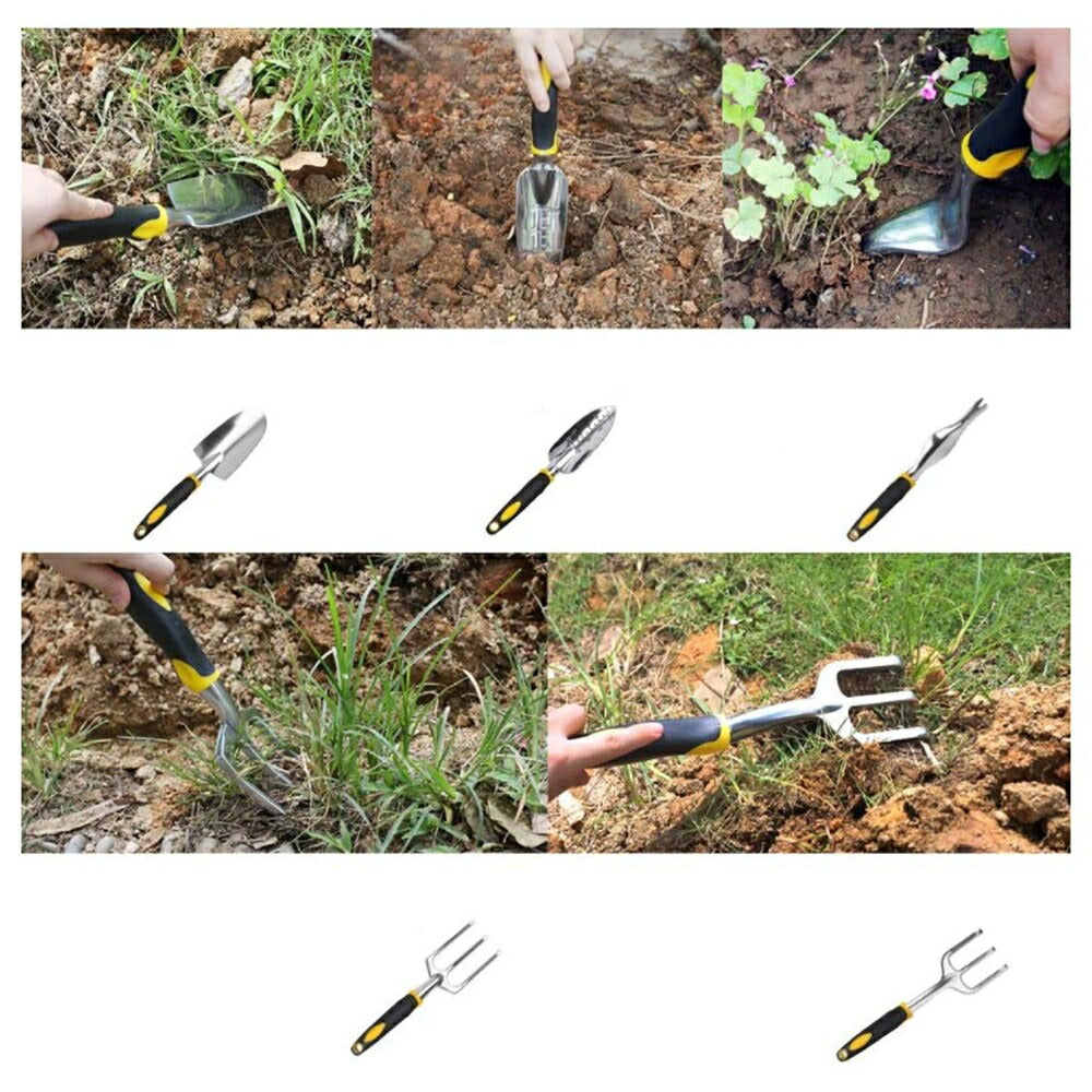 アウトドア用品 その他 | イエロー5点ガーデニングセット（スコップ・熊手・草ぬき）