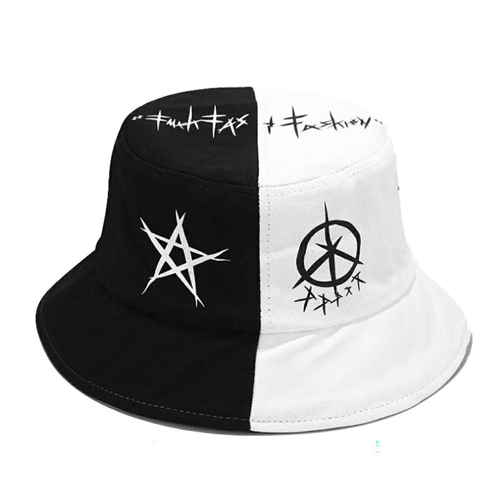キャップ | ツートンカラー帽子 バケットハット 白黒 メンズ・レディース