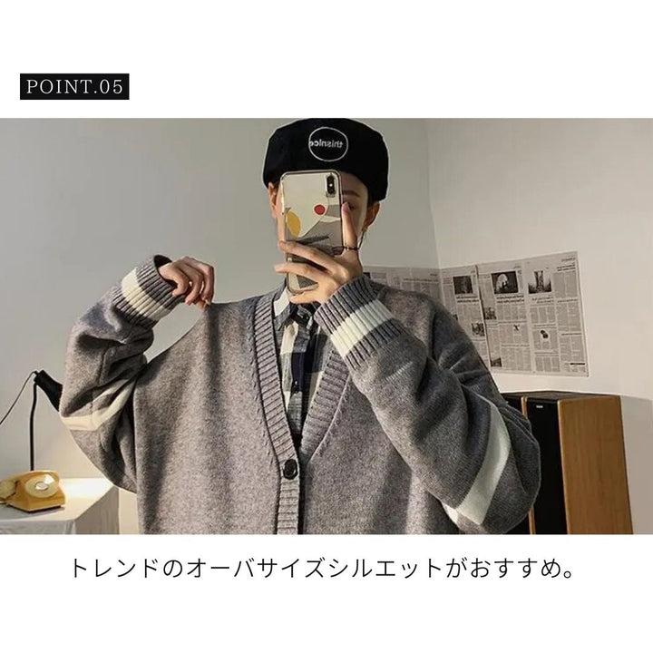 アウタージャケット 男性 | メンズ・レディース ビッグシルエットニット トップス 全2カラー