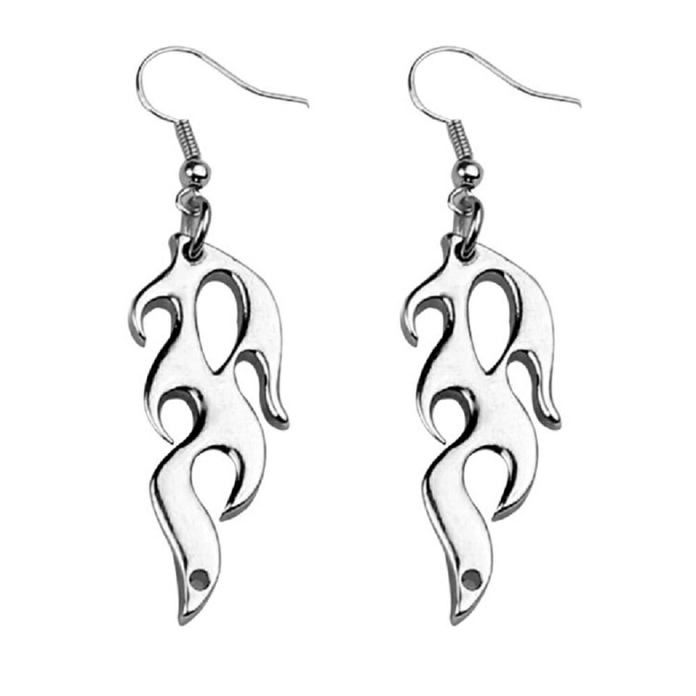 ピアス イヤーカフ | 火炎デザイン ピアス ２個セット - 韓国ファッション風 ヴィンテージ調