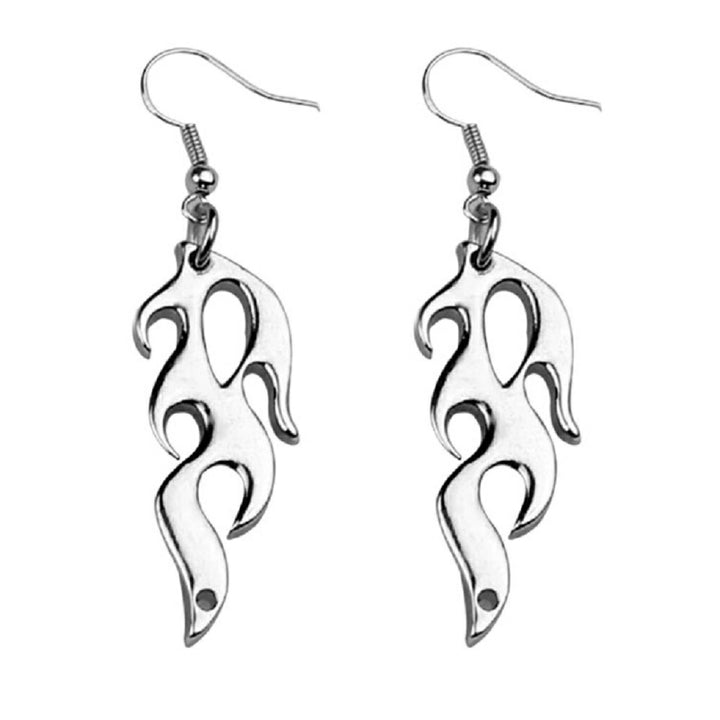 ピアス イヤーカフ | 火炎デザイン ピアス ２個セット - 韓国ファッション風 ヴィンテージ調