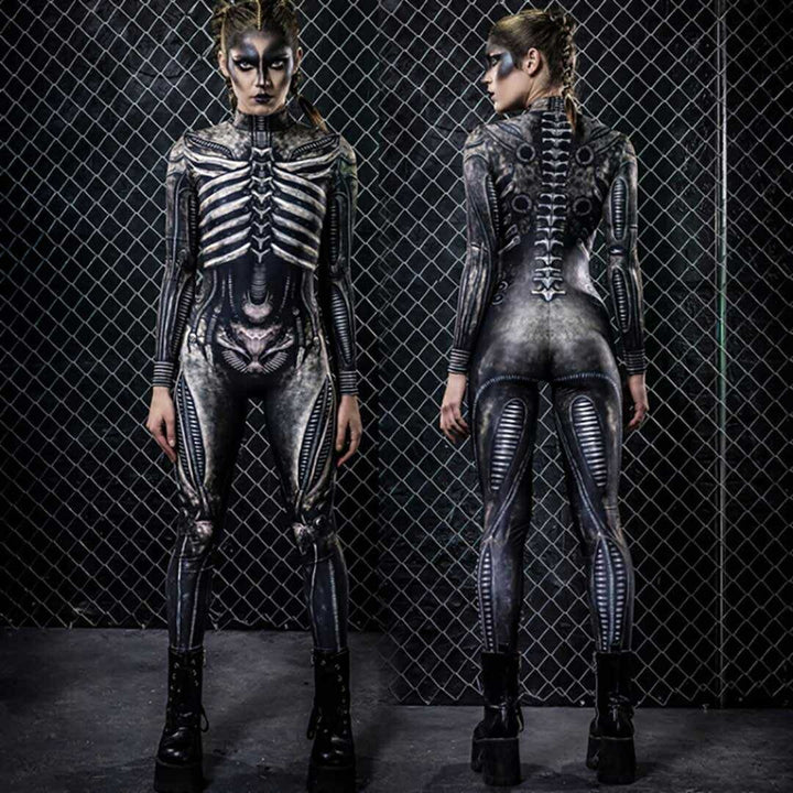 仮装 | ハロウィン コスプレ衣装 レディース全身骸骨タイツ