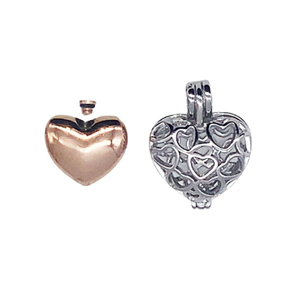 ネックレス | ローズゴールド ハート型 遺骨ネックレス