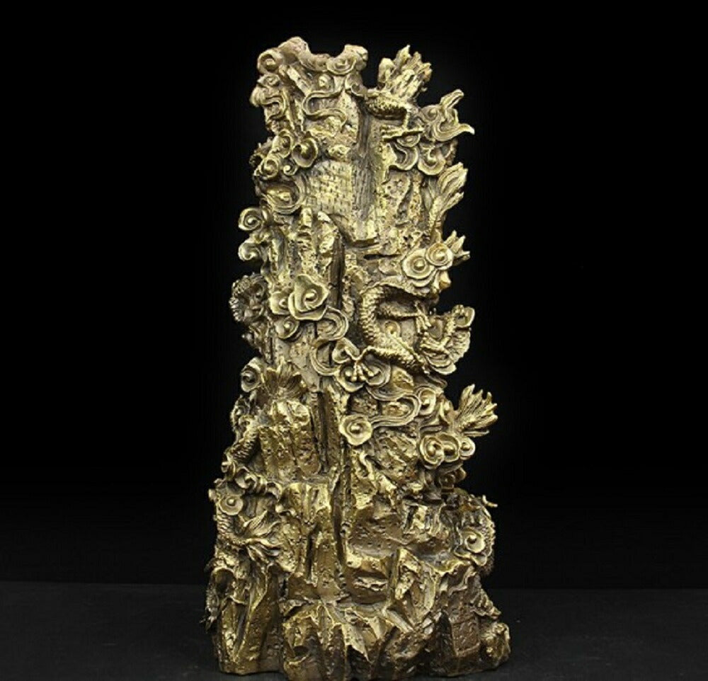 風水 インテリア | 特大九龍観音像 真鍮製 開運風水置物