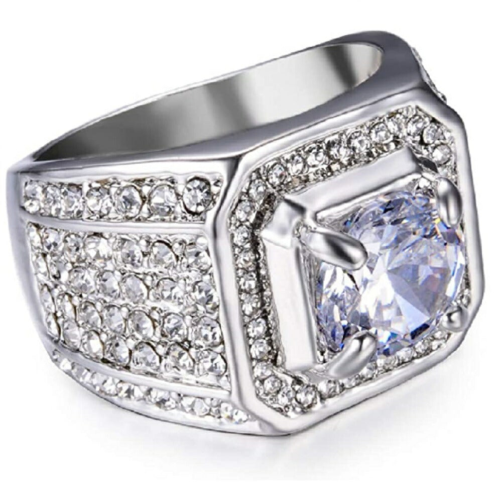 リング | シルバージルコニアリング メンズ＆レディース HIPHOPアクセサリー