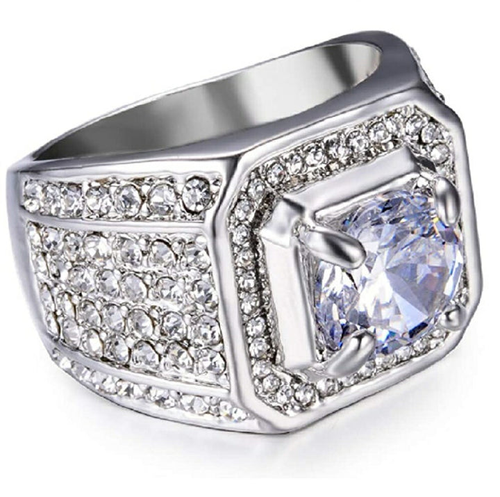 リング | シルバージルコニアリング メンズ＆レディース HIPHOPアクセサリー