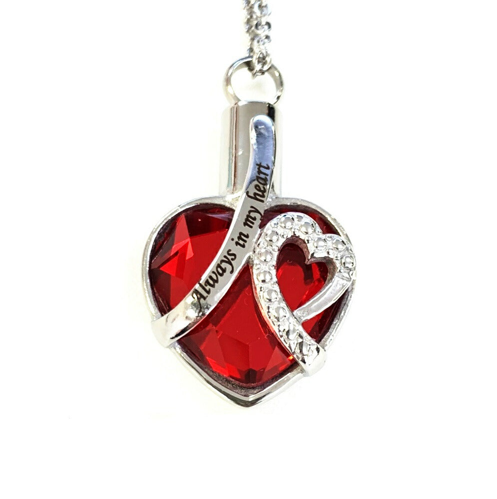 ネックレス | ガーネットカラー遺骨ネックレス「Always in My Heart」