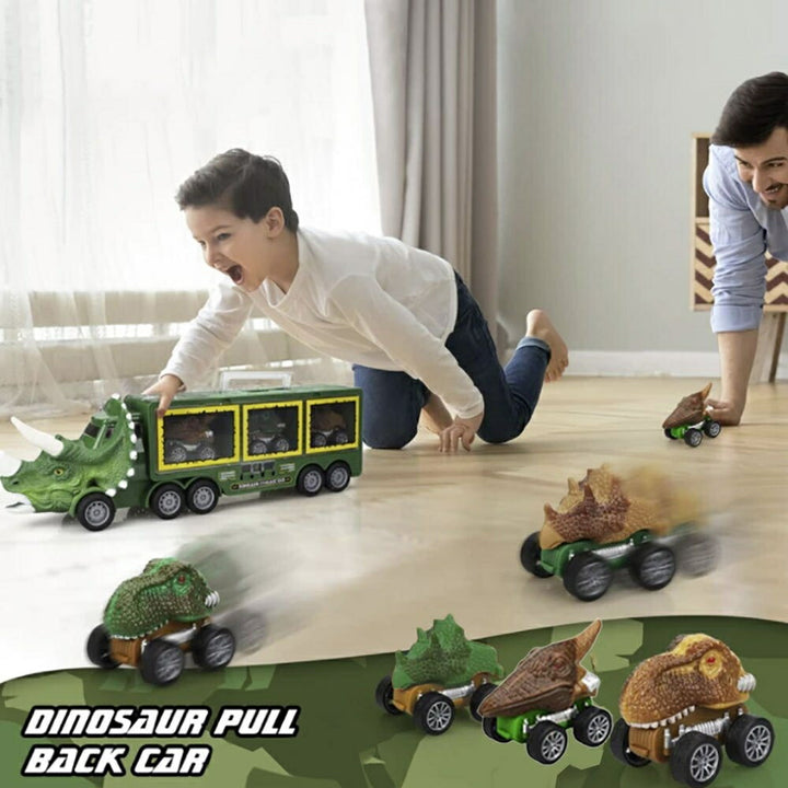 子供 おもちゃ | 子供用恐竜ミニカーおもちゃセット - トリケラトプス＆ティラノサウルス