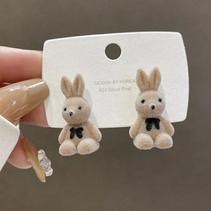 ピアス イヤーカフ | ウサギデザイン 両耳用アクセサリー 幸運のシンプルジュエリー